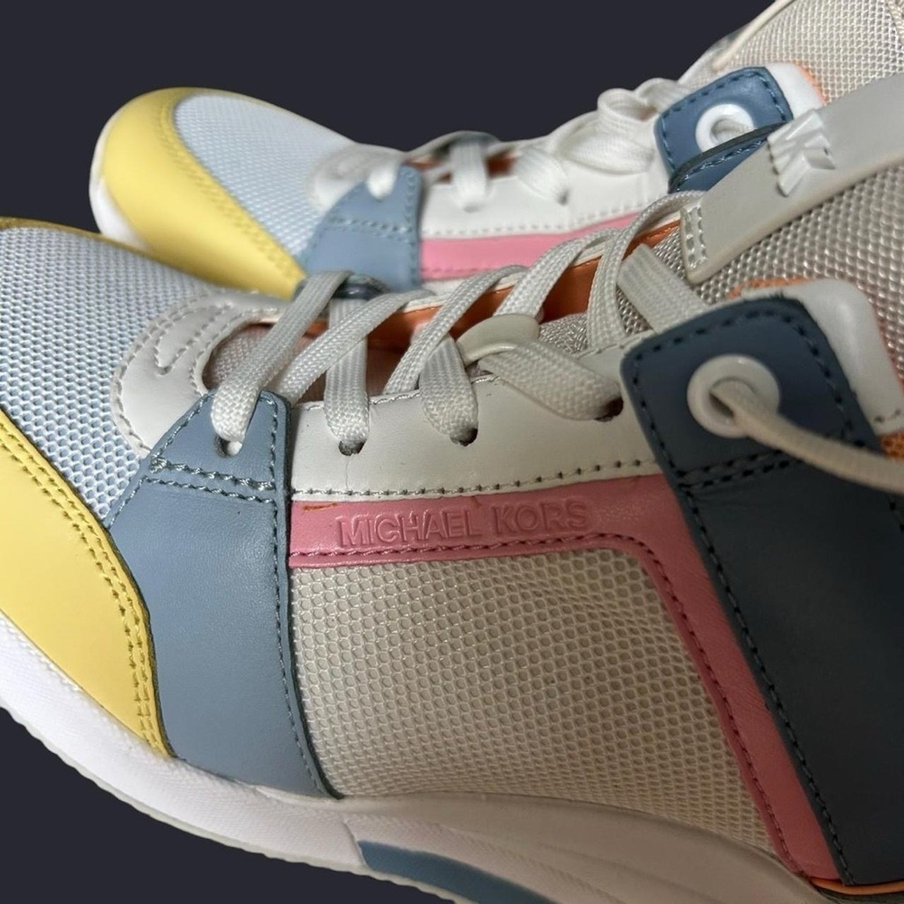 New- Michael Kors Georgie Wedge Trainer – Size 6.5 –  Pastels - Picture 4 of 9
